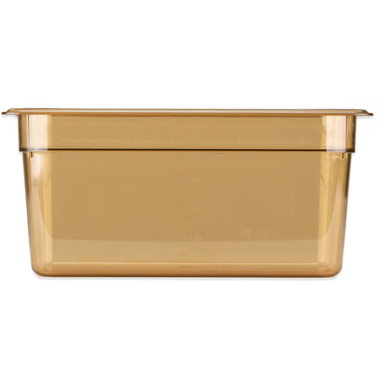 Carlisle StorPlus High Heat Food Pan, 5.7 qt, 12.75 x 12.75 x 6, Amber, Plastic (3086213)