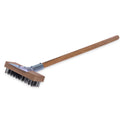 Carlisle Sparta Broiler Master Grill Brush and Scraper with Handle, Metal Bristles, 30", Natural Wood Handle (36372500)