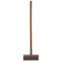 Carlisle Sparta Broiler Master Grill Brush and Scraper with Handle, Metal Bristles, 30", Natural Wood Handle (36372500)