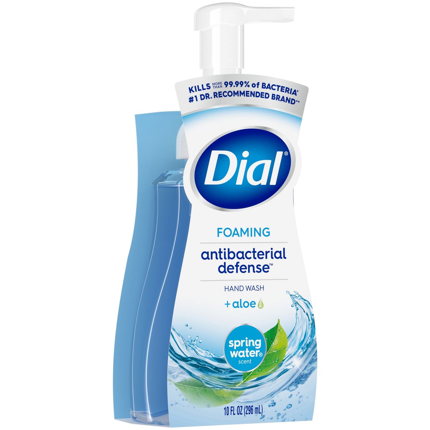 Dial Antibacterial Foaming Hand Wash, Spring Water Scent, 10 oz, 8/Carton (34739)