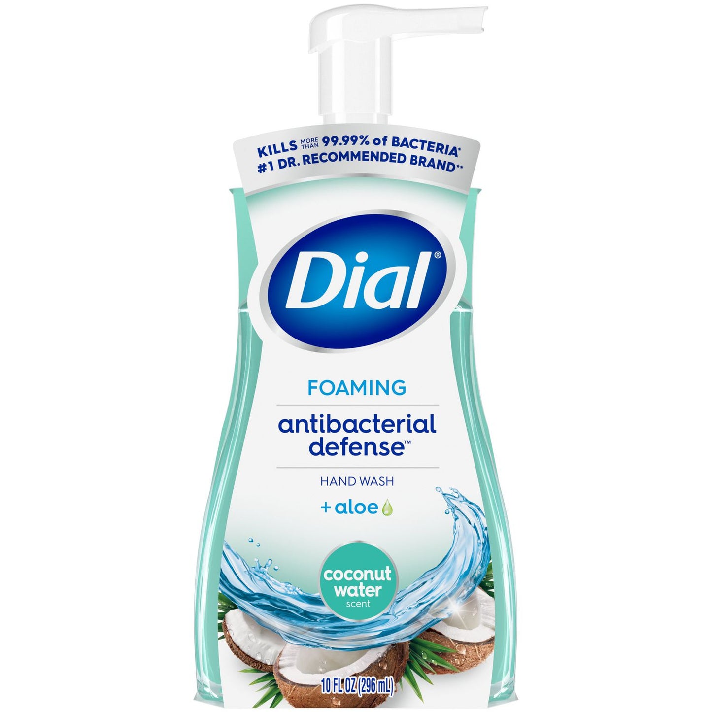 Dial Antibacterial Foaming Hand Wash, Coconut Water Scent, 10 oz, 8/Carton (34715)