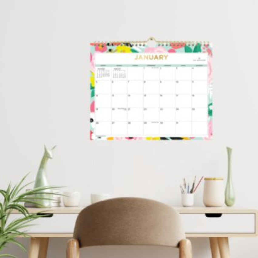 Blue Sky Day Designer Secret Garden Mint Monthly Wall Calendar, Floral Artwork, 11 x 8.75, Multicolor Sheets, 12-Month (Jan-Dec): 2025 (148632)