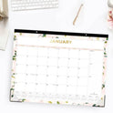 Blue Sky Day Designer Coming Up Roses Monthly Desk Pad Calendar, Floral Artwork, 22 x 17, Cream/Blush Sheets, 12-Month (Jan-Dec): 2025 (138198)