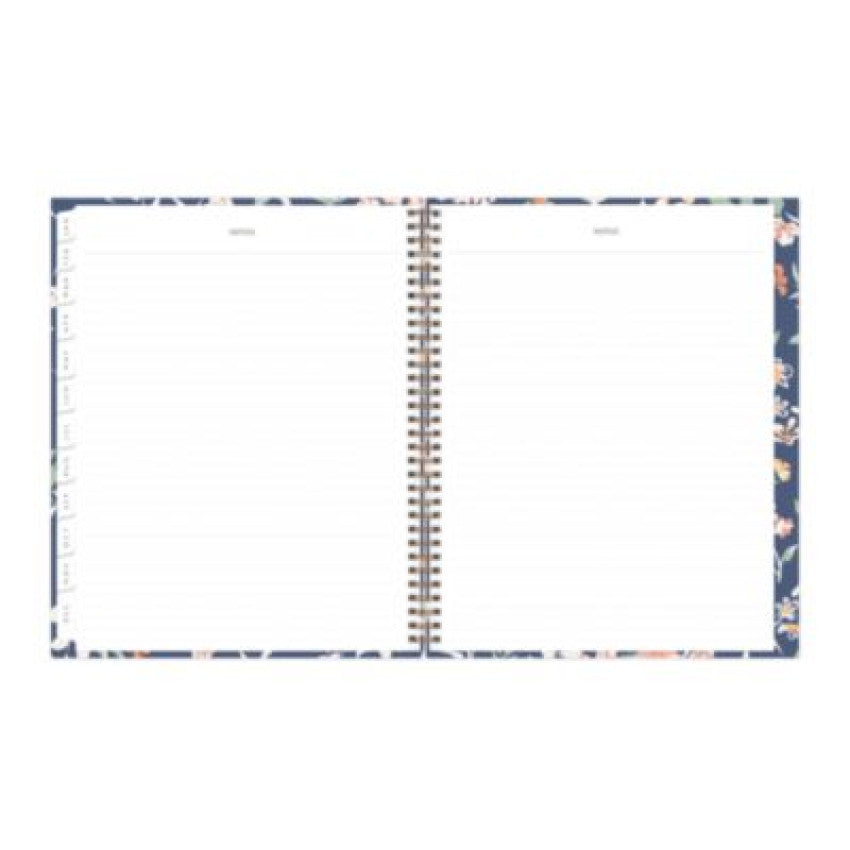 Blue Sky One Tree Planted Effie Weekly/Monthly Planner, Floral Artwork, 11" x 8.5", Blue/Peach/Green Cover, 12-Month (Jan-Dec): 2025 (138325)