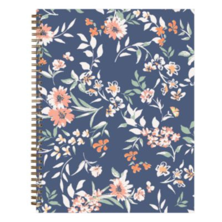 Blue Sky One Tree Planted Effie Weekly/Monthly Planner, Floral Artwork, 11" x 8.5", Blue/Peach/Green Cover, 12-Month (Jan-Dec): 2025 (138325)