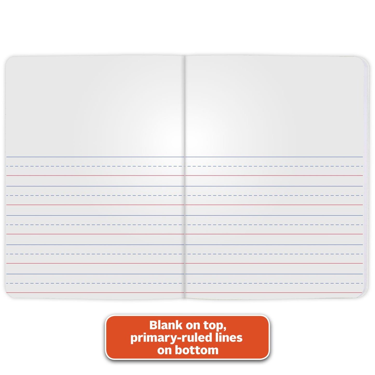 Mead Primary Journal Half Page Ruled, Blue Marble Cover, Primary Rule, (100) 9.75 x 7.5 Sheets (9554)