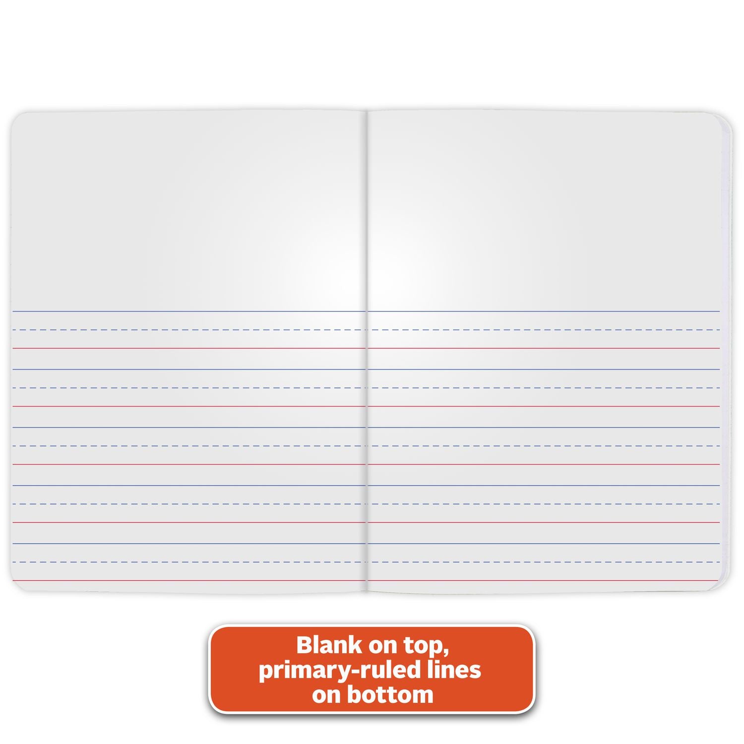 Mead Primary Journal Half Page Ruled, Blue Marble Cover, Primary Rule, (100) 9.75 x 7.5 Sheets (9554)