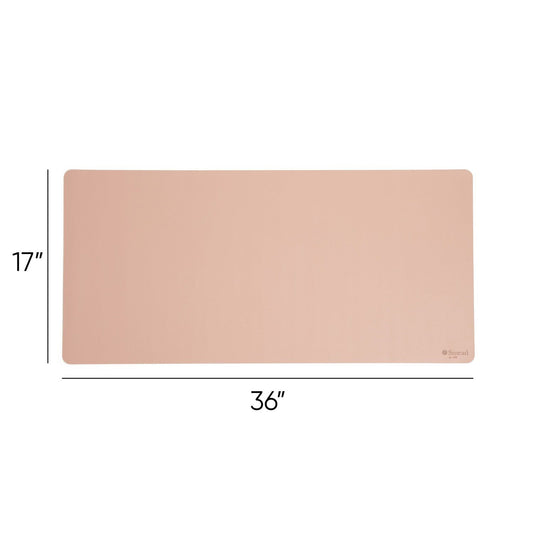 Smead Vegan Leather Desk Pads, 36 x 17, Light Pink (64829)