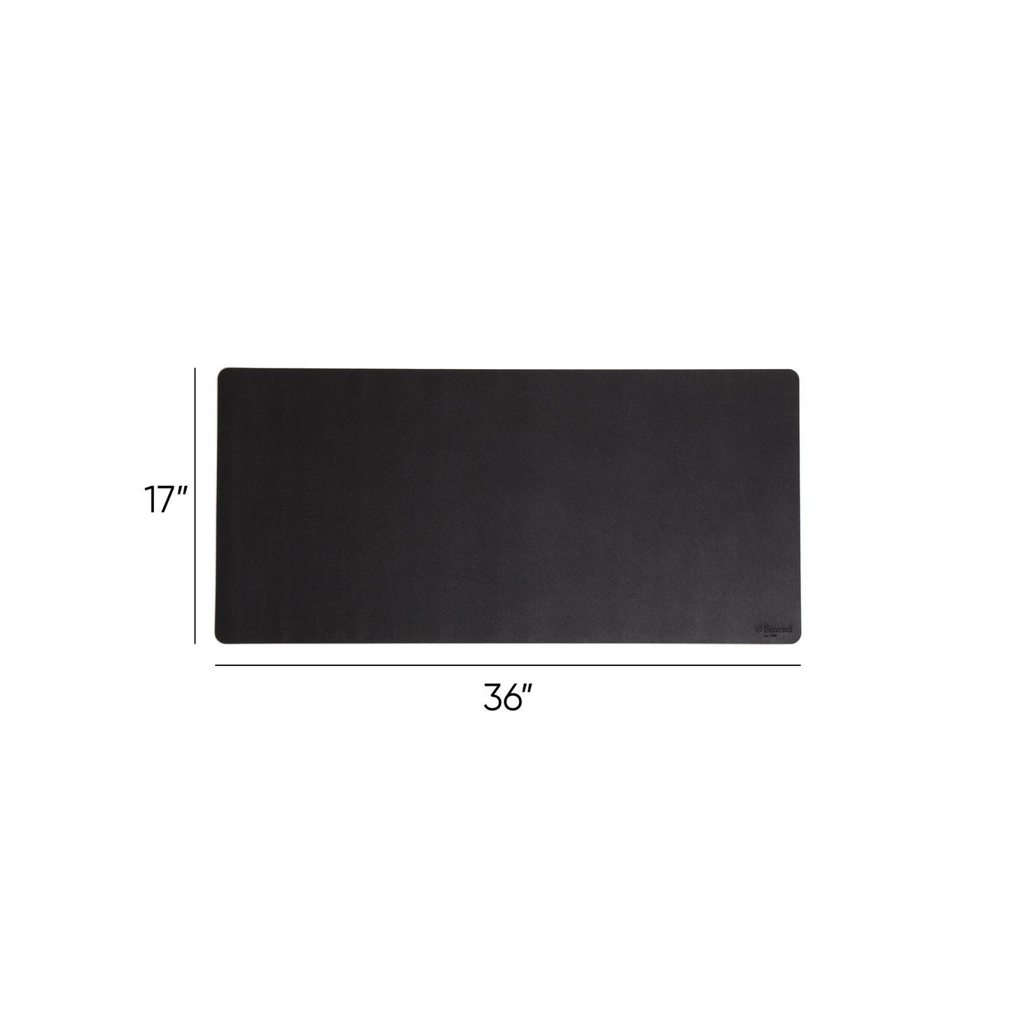 Smead Vegan Leather Desk Pads, 36 x 17, Charcoal (64828)