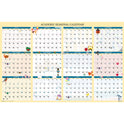 House of Doolittle Recycled Academic Seasonal Laminated Wall Calendar, Illustrated Seasons, 24 x 37, 12-Month (July to June), 2024 to 2025 (39835)