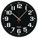 AbilityOne 6645016986561 SKILCRAFT High Contrast Quartz Wall Clock, 12.75" Overall Diameter, Black Case, 1 AA (sold separately)