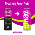 Zevia Zero Sugar Naturally Sweetened Energy Drink, Raspberry Lime, 12 oz Can, 12/Carton (0195212)