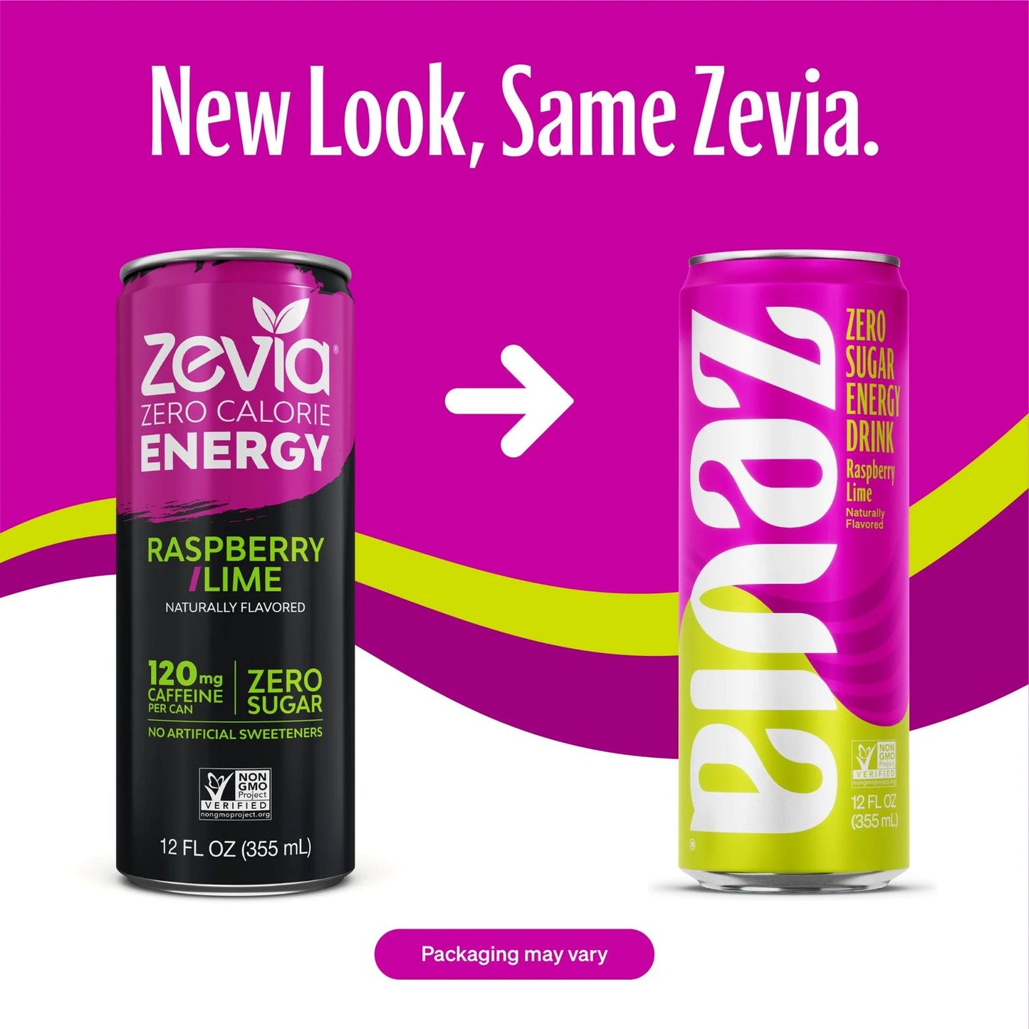 Zevia Zero Sugar Naturally Sweetened Energy Drink, Raspberry Lime, 12 oz Can, 12/Carton (0195212)