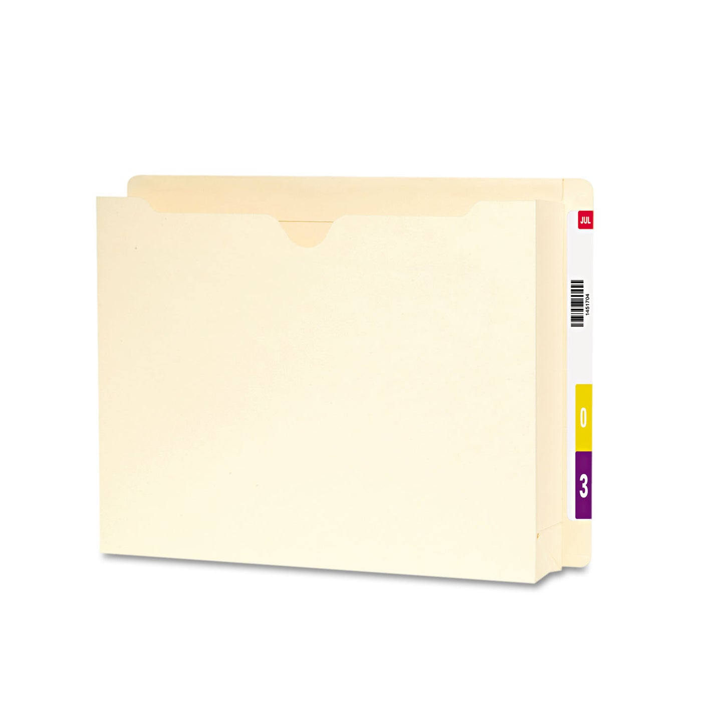 Smead Heavyweight End Tab File Jacket with 2" Expansion, Straight Tab, Letter Size, Manila, 25/Box (76910)