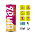 Zevia Zero Sugar Naturally Sweetened Energy Drink, Peach Passionfruit, 12 oz Can, 12/Carton (0195712)