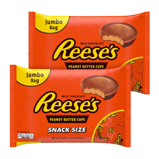 Reese's Snack Size Peanut Butter Cups, 19.5 oz Bag, 2 Bags/Carton (60004058)