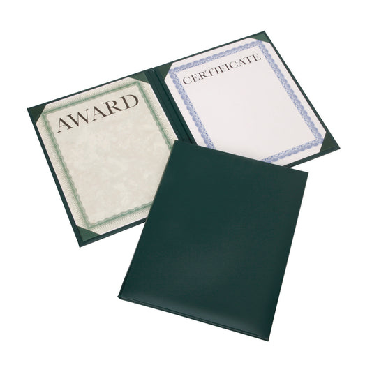 AbilityOne 7510017143043, SKILCRAFT Awards Certificate Padded Cover Binder, 9.12 x 11.62, Green