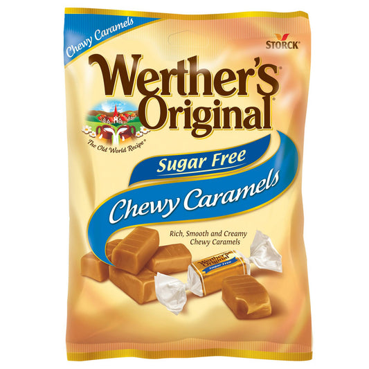 s Original Chewy Caramels Sugar Free, 1.48 oz Bag, 24/Carton (60004088)