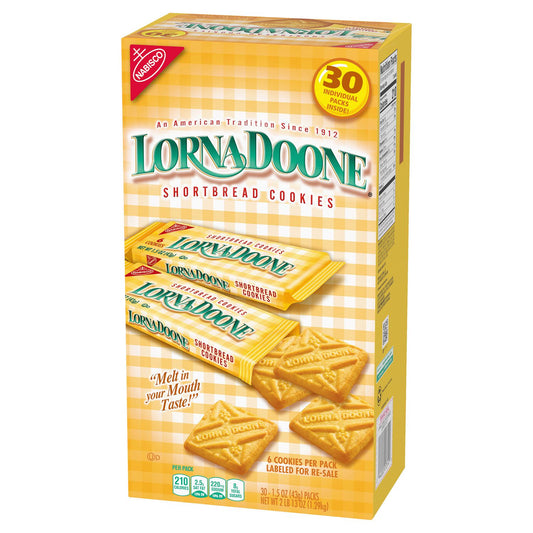 Nabisco Lorna Doone Shortbread Cookies, 1.5 oz Packet, 30/Box, 2 Boxes/Carton (60004093)