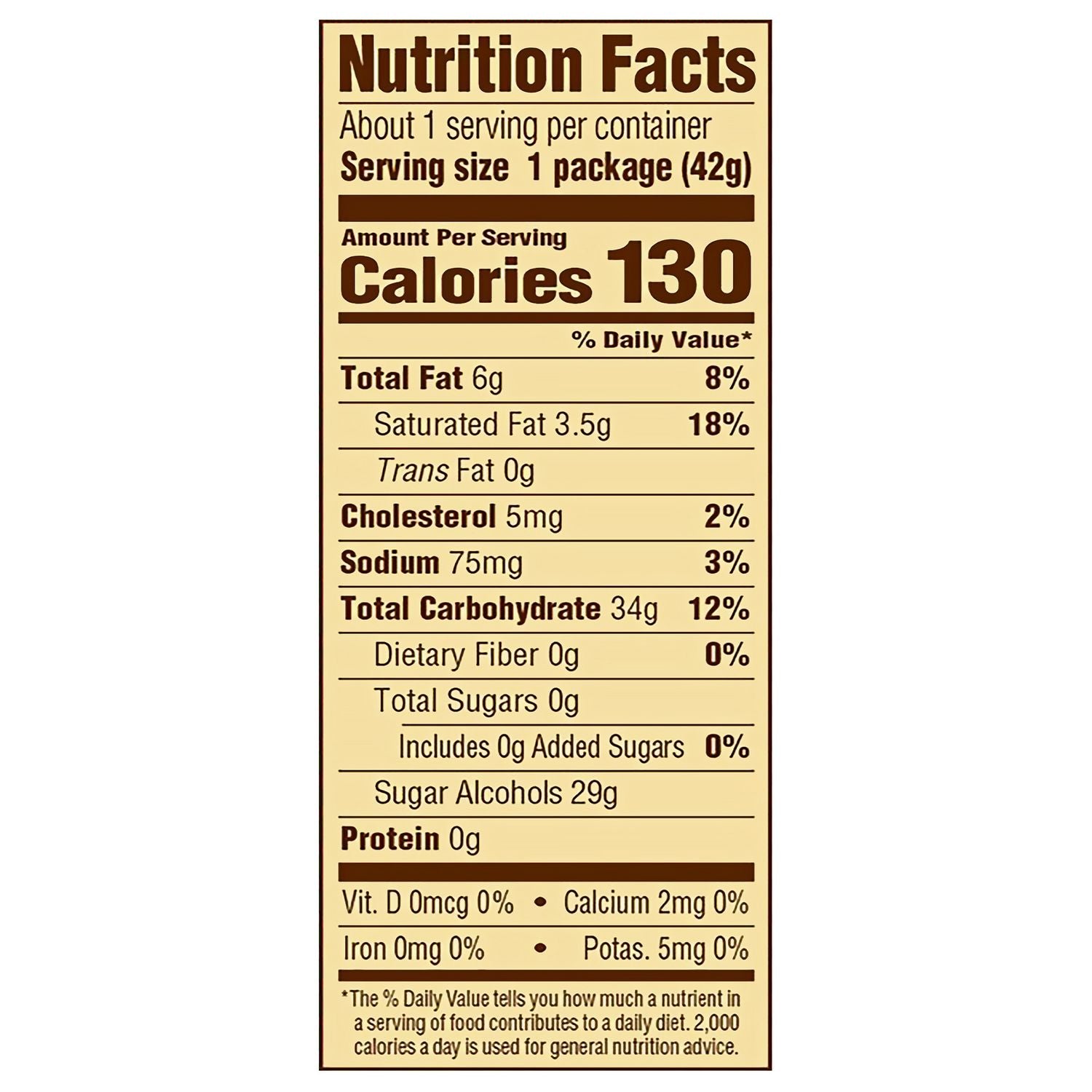 s Original Chewy Caramels Sugar Free, 1.48 oz Bag, 24/Carton (60004088)