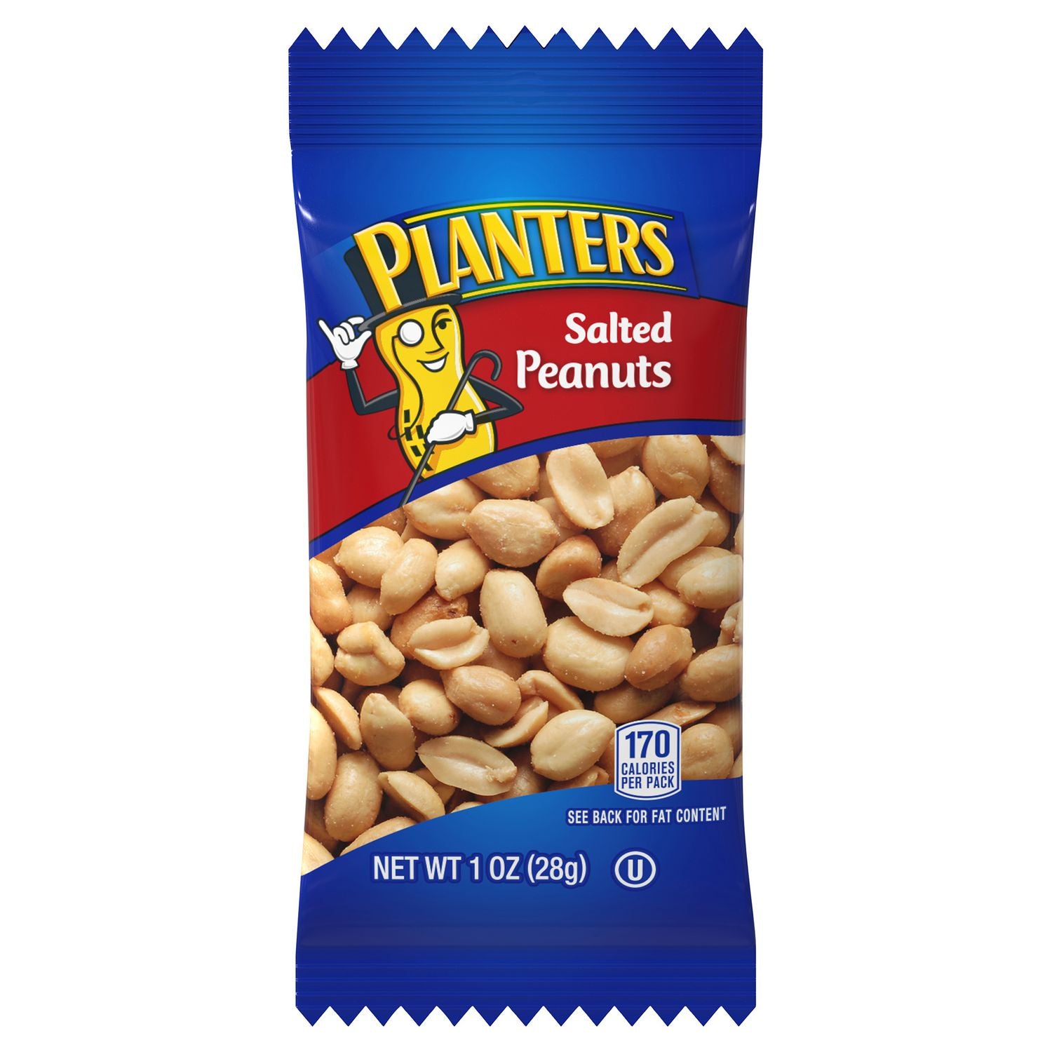 Planters Salted Peanuts, 1 oz Pouch, 48/Box, 2 Boxes/Carton (60004074)