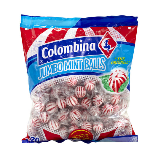 Colombina Jumbo Peppermint Balls, 0.32 oz Individually Wrapped, 120/Bag, 4 Bags/Carton (60004063)