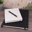 PUKKA PAD Soft Cover Notebook, College Rule, Black Cover, (96) 11 x 8.5 Sheets (9942SIG)