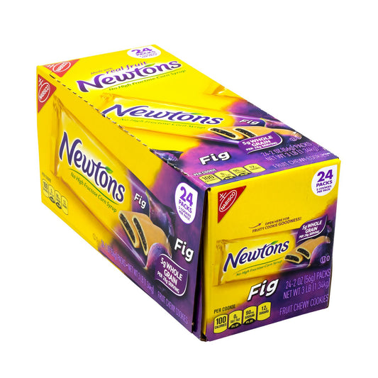 Nabisco Fig Newtons, 2 oz Pack, 2 Cookies/Pack, 24 Packs/Box, 4 Boxes/Carton (60004081)