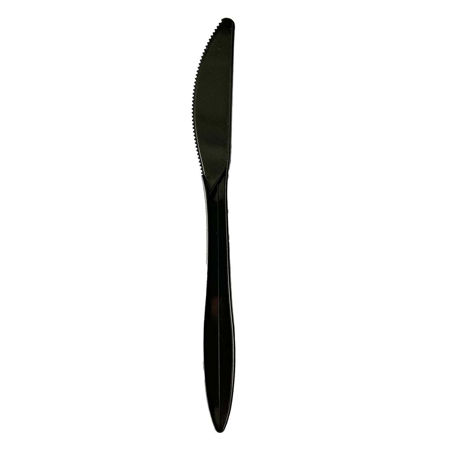 Boardwalk Mediumweight Polypropylene Cutlery, Knife, Black, 1,000/Carton (KNIFEBLPP)