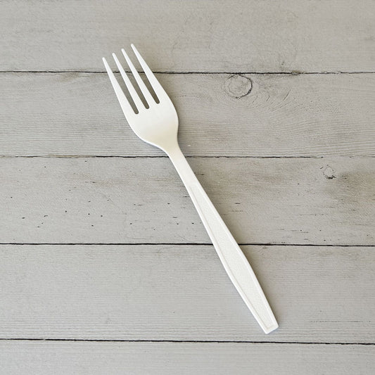 Boardwalk Heavyweight Polypropylene Cutlery, Fork, White, 1,000/Carton (FORKWHPP)