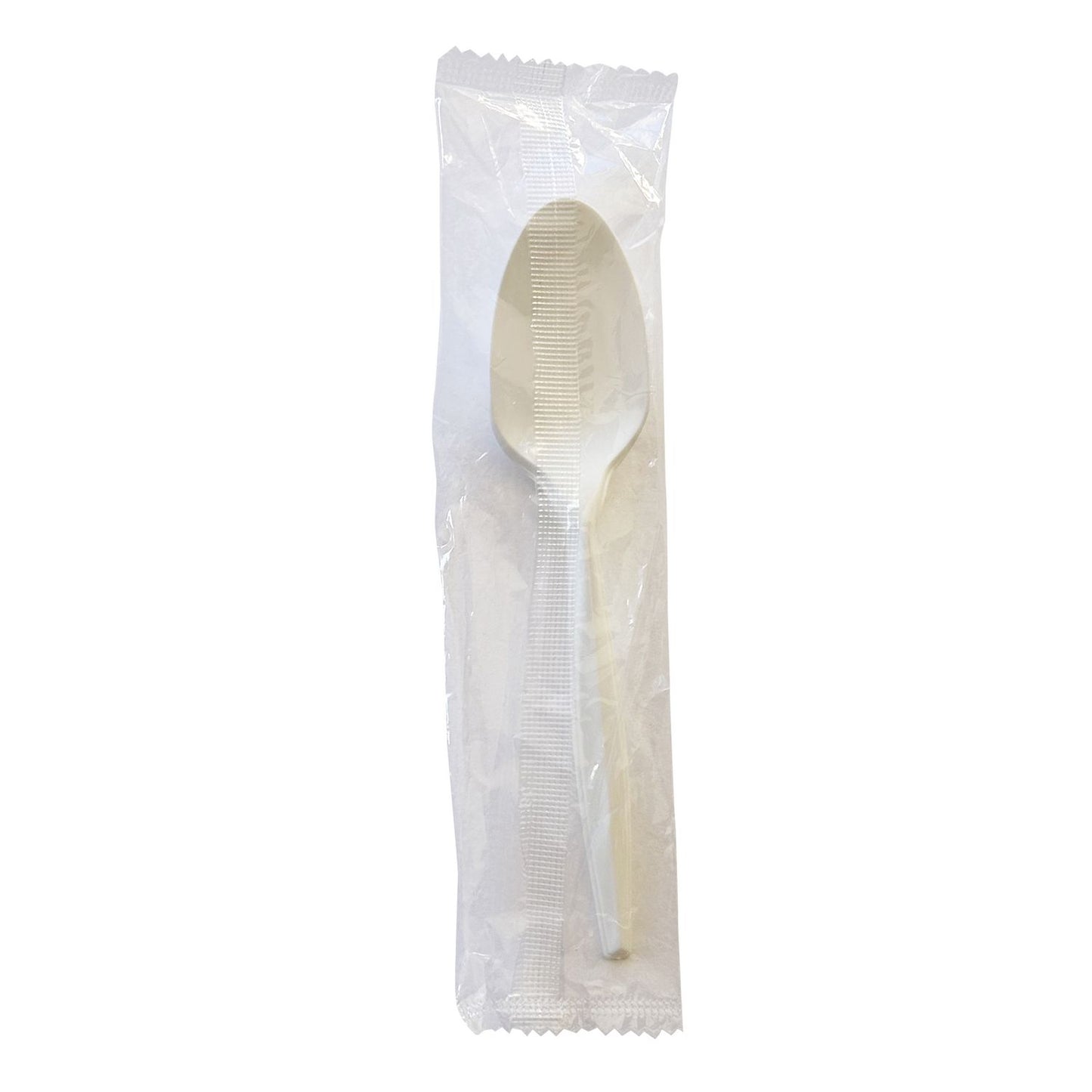 Boardwalk Mediumweight Wrapped Polystyrene Cutlery, Teaspoon, White, 1,000/Carton (SPOONMWPPIW)