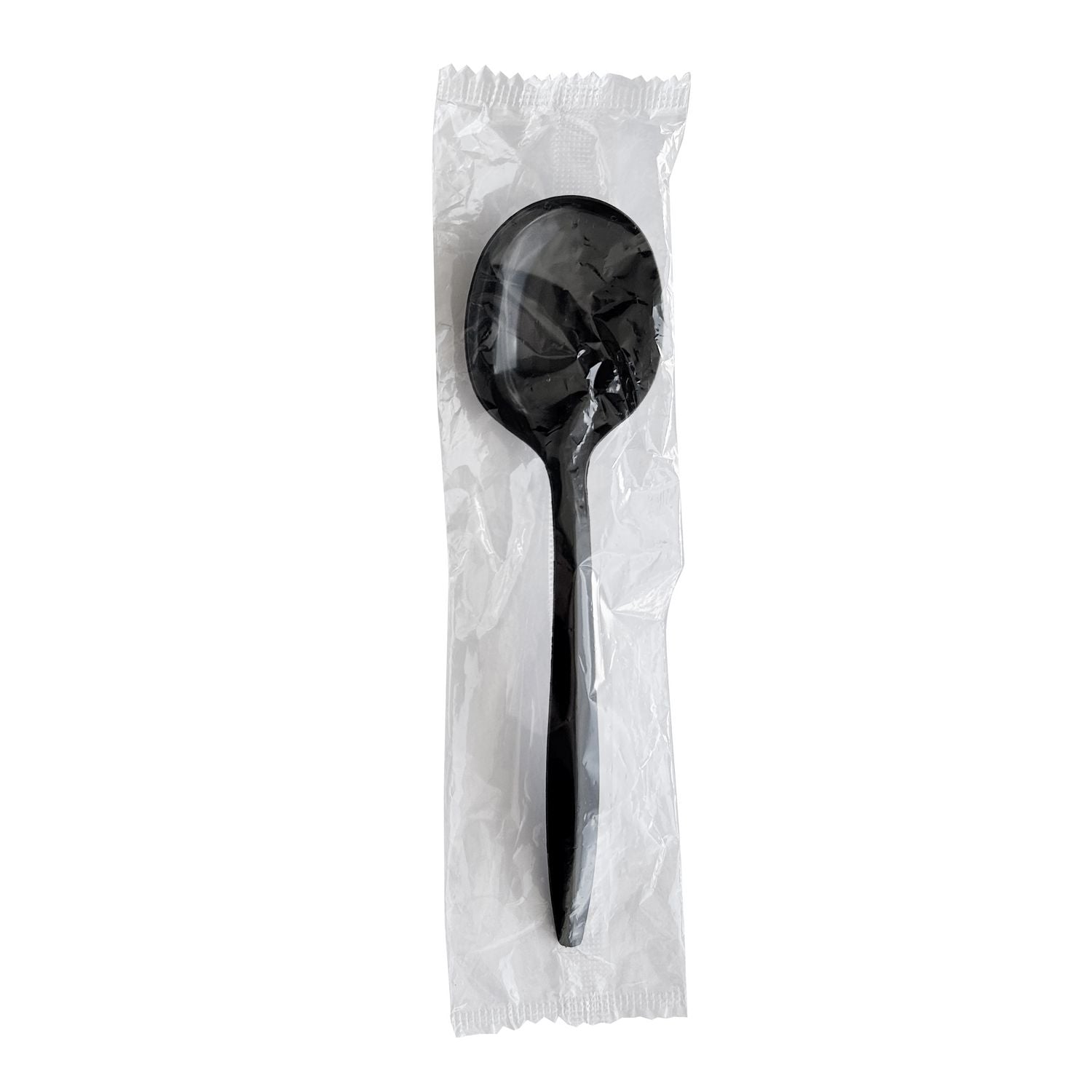 Boardwalk Heavyweight Polypropylene Cutlery, Soup Spoon, Black, 1,000/Carton (SOUPBLHVY)