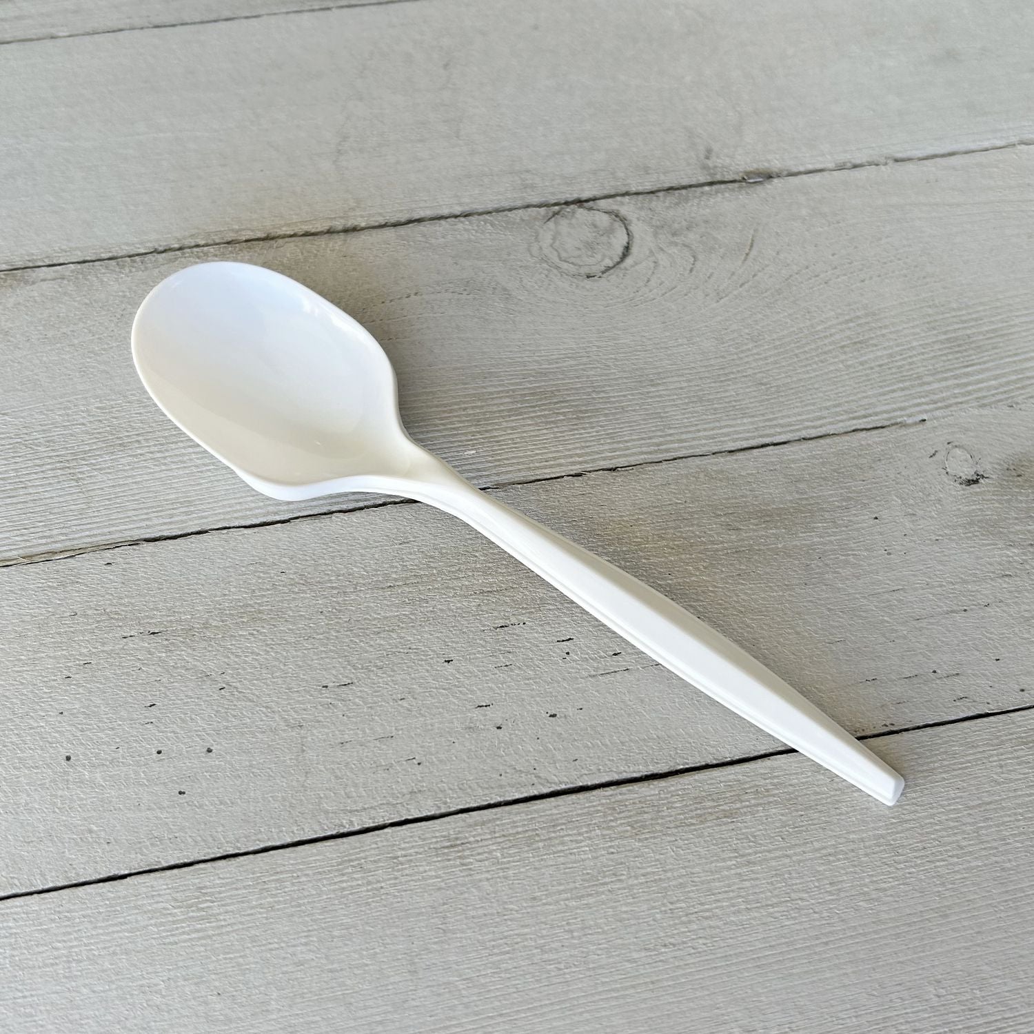 Boardwalk Mediumweight Polypropylene Cutlery, Soup Spoon, White, 1,000/Carton (SOUPMWPP)