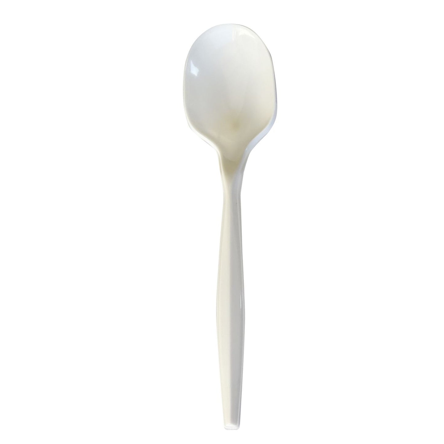 Boardwalk Mediumweight Polypropylene Cutlery, Soup Spoon, White, 1,000/Carton (SOUPMWPP)