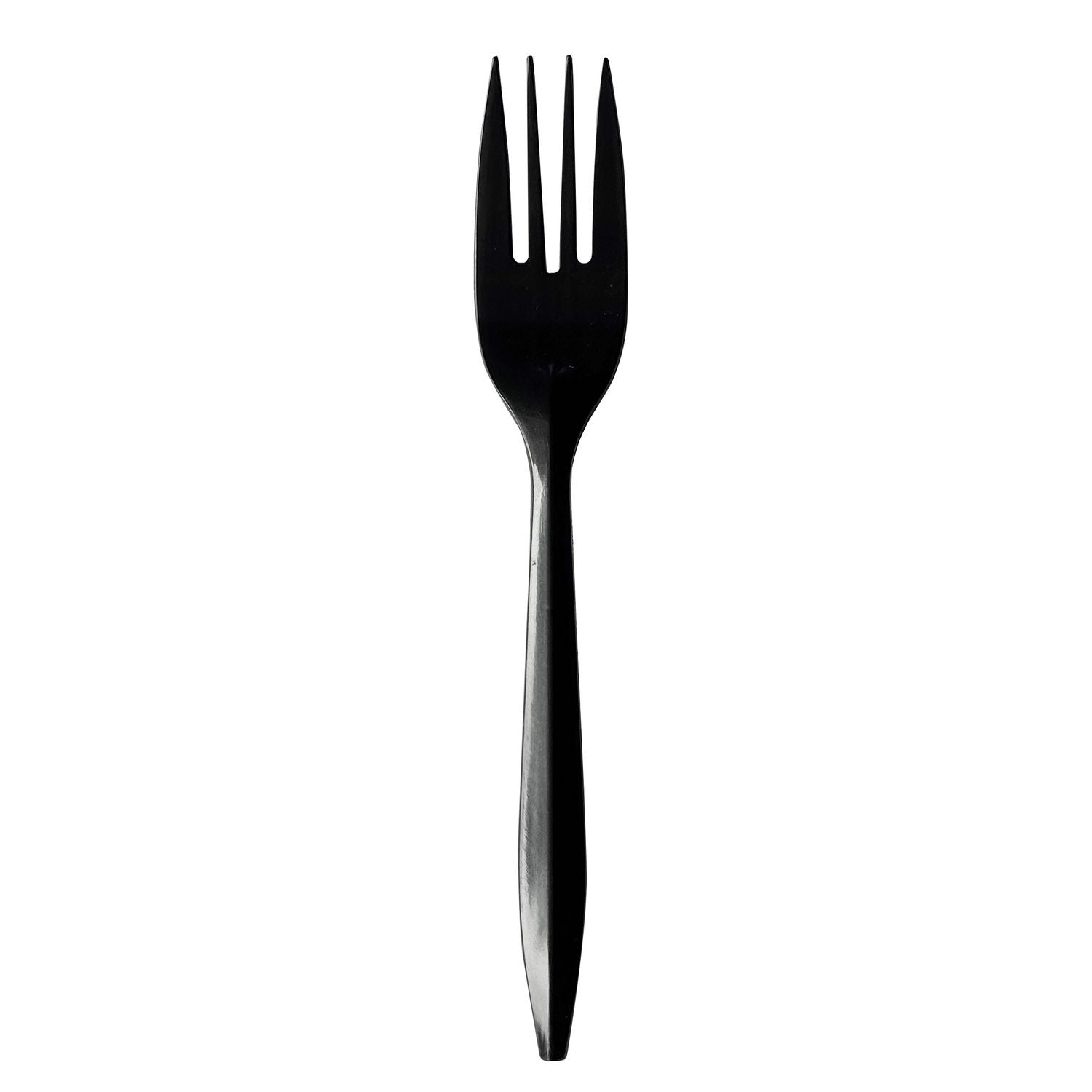 Boardwalk Mediumweight Polypropylene Cutlery, Fork, Black, 1,000/Carton (FORKBLPP)