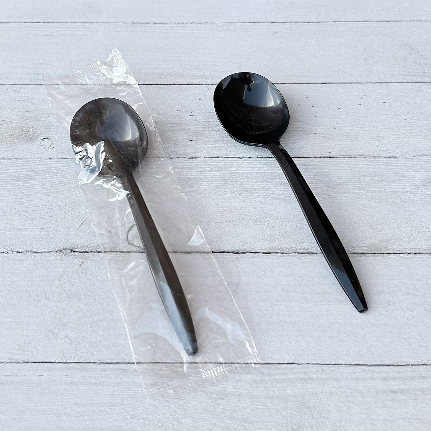 Boardwalk Mediumweight Wrapped Polypropylene Cutlery, Soup Spoon, Black, 1,000/Carton (SOUPBLPPIW)