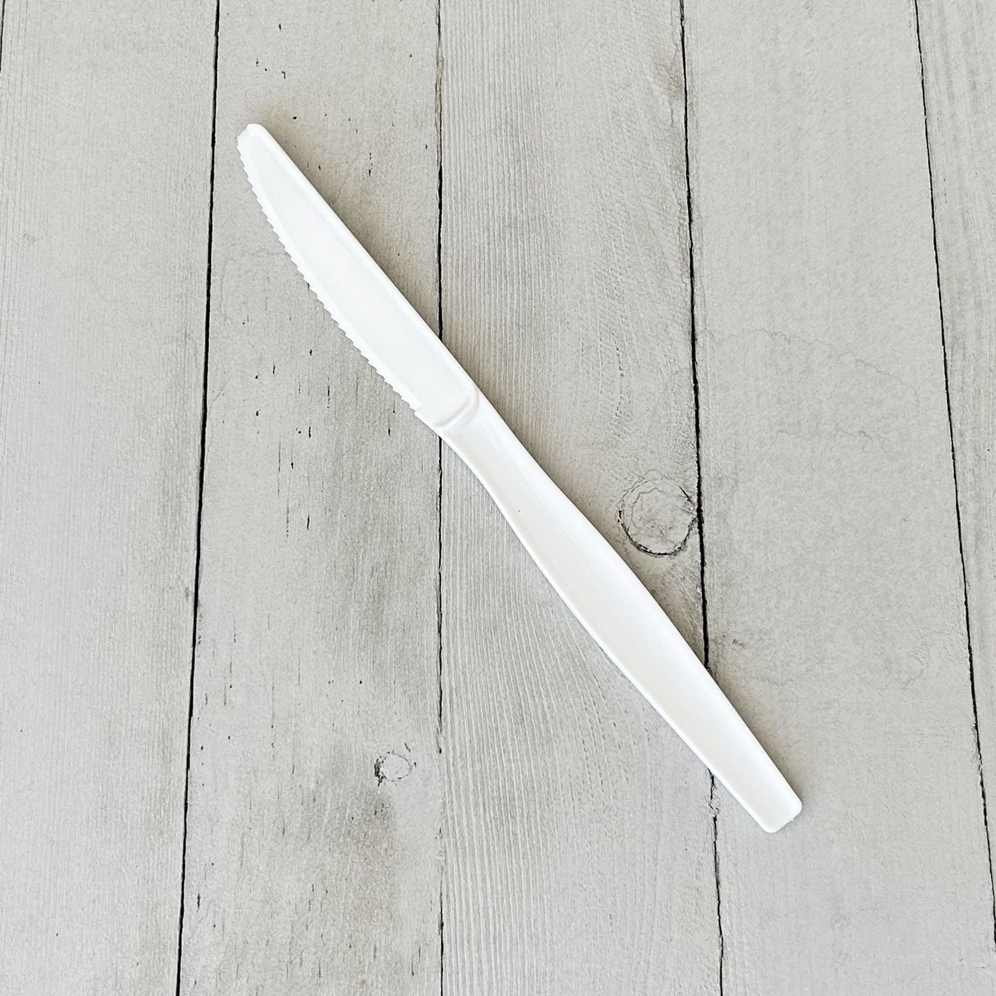 Boardwalk Heavyweight Wrapped Polystyrene Cutlery, Knife, White, 1,000/Carton (KNIFEWHPSIW)