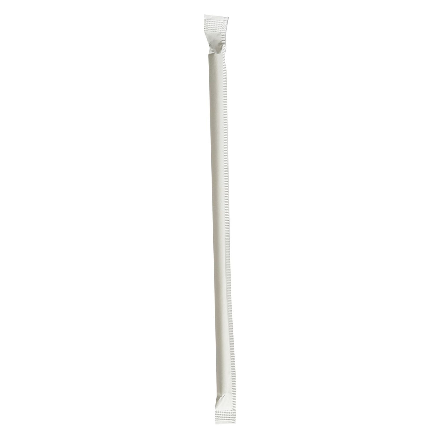 Boardwalk Wrapped Jumbo Paper Straws, 7.75", Paper, White, 1,280/Carton (PPRSTRWIW)