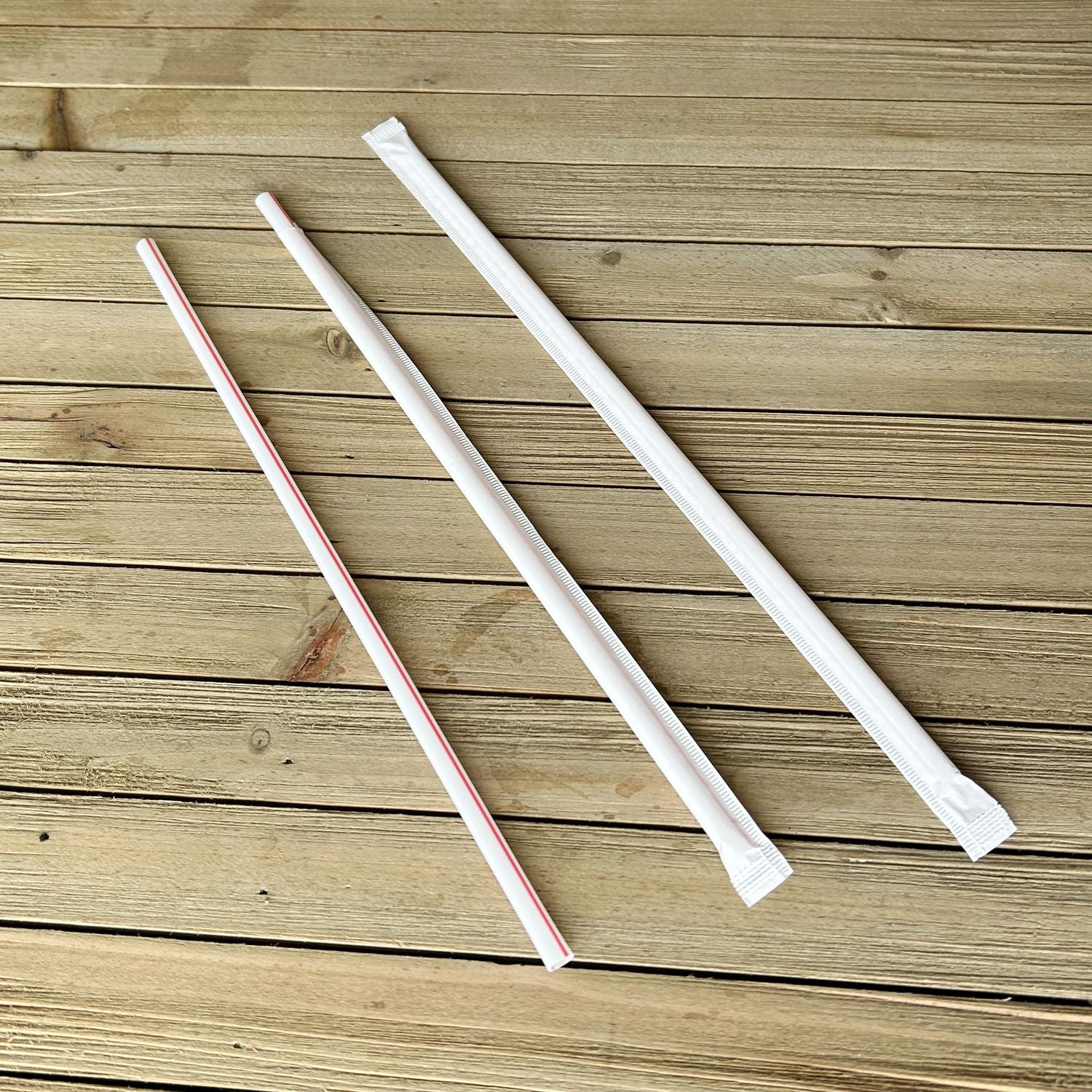 Boardwalk Wrapped Giant Straws, 10.25", Polypropylene, Red/White Striped, 1,200/Carton (GST1025RW)