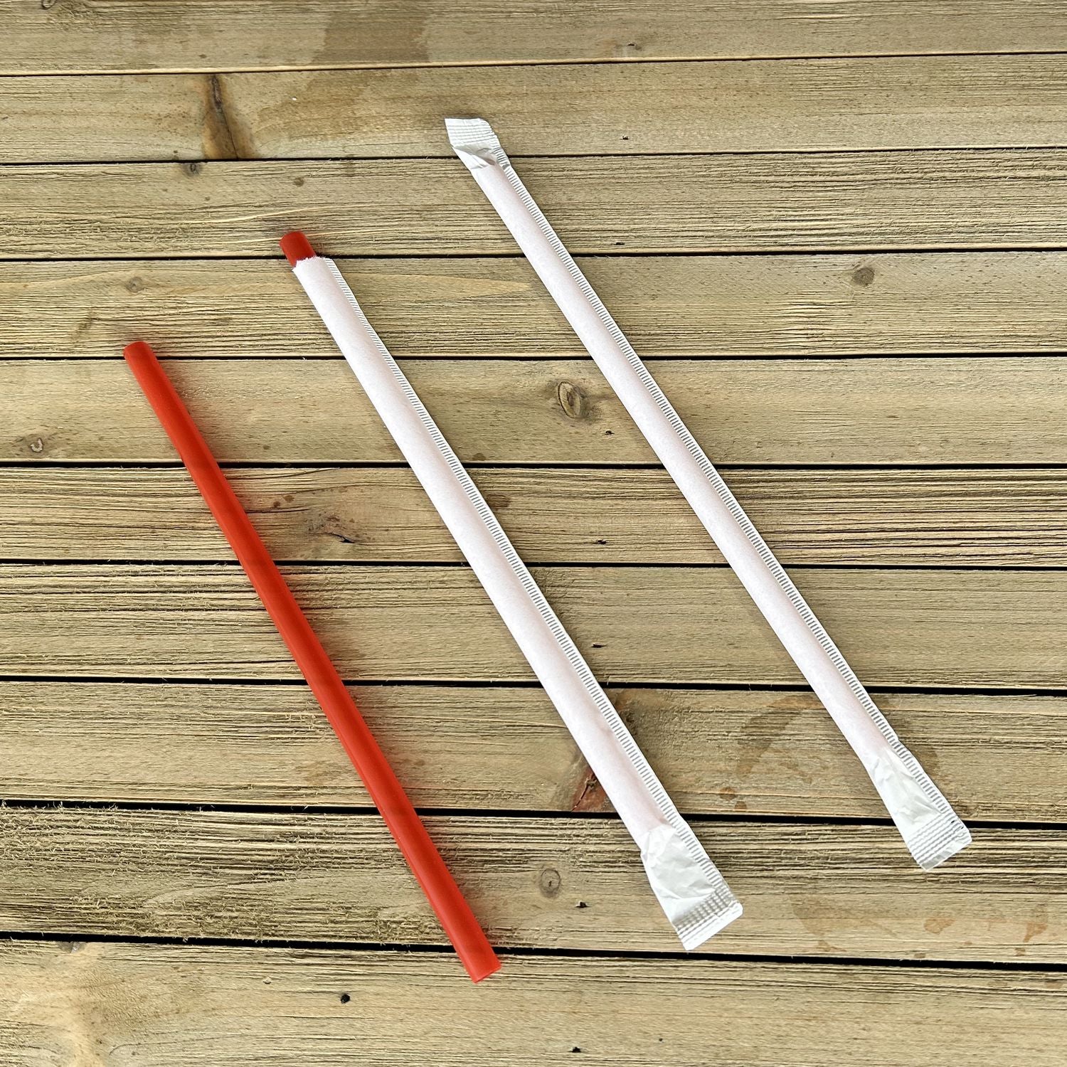 Boardwalk Wrapped Giant Straws, 7.75", Polypropylene, Red, 7,200/Carton (GSTW775RD)