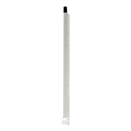 Boardwalk Wrapped Jumbo Paper Straws, 7.75", Paper, Black, 1,280/Carton (PPRSTRWBLIW)