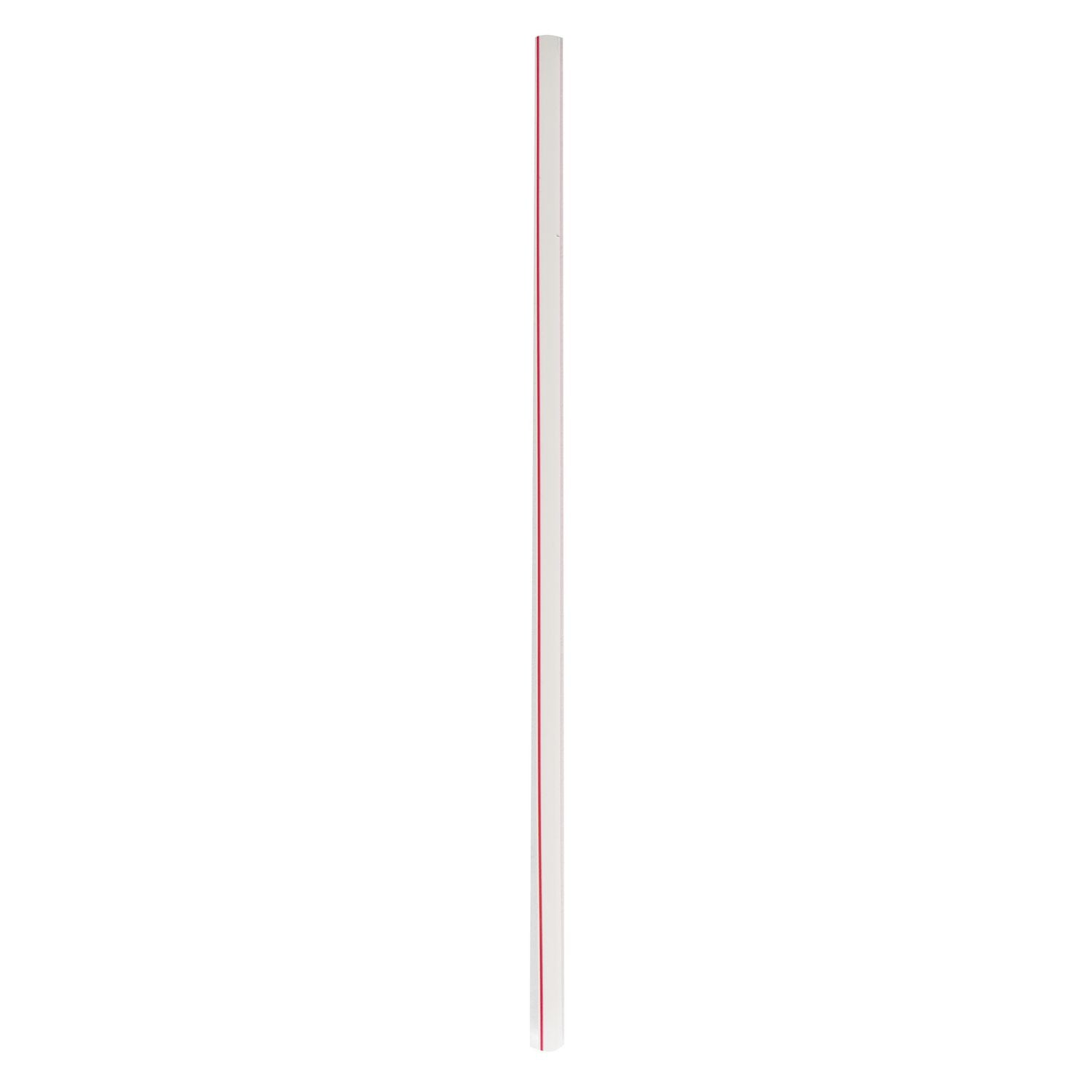 Boardwalk Wrapped Jumbo Straws, 10.25", Polypropylene, Red/White Striped, 2,000/Carton (JSTW1025RW)