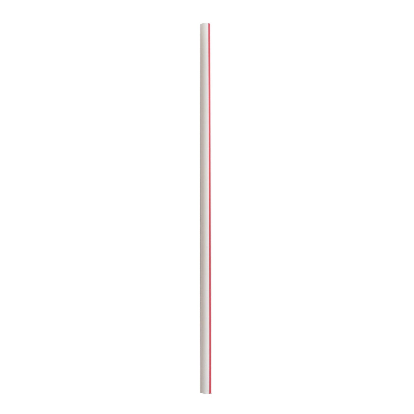 Boardwalk Jumbo Straws, 7.75", Polypropylene, Red/White Striped, 12,500/Carton (JSTUW775RW)