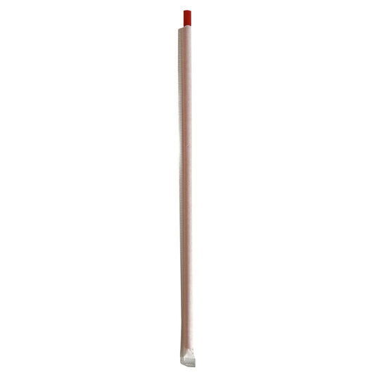 Boardwalk Wrapped Giant Straws, 10.25", Polypropylene, Red, 1,200/Carton (GST1025RD)