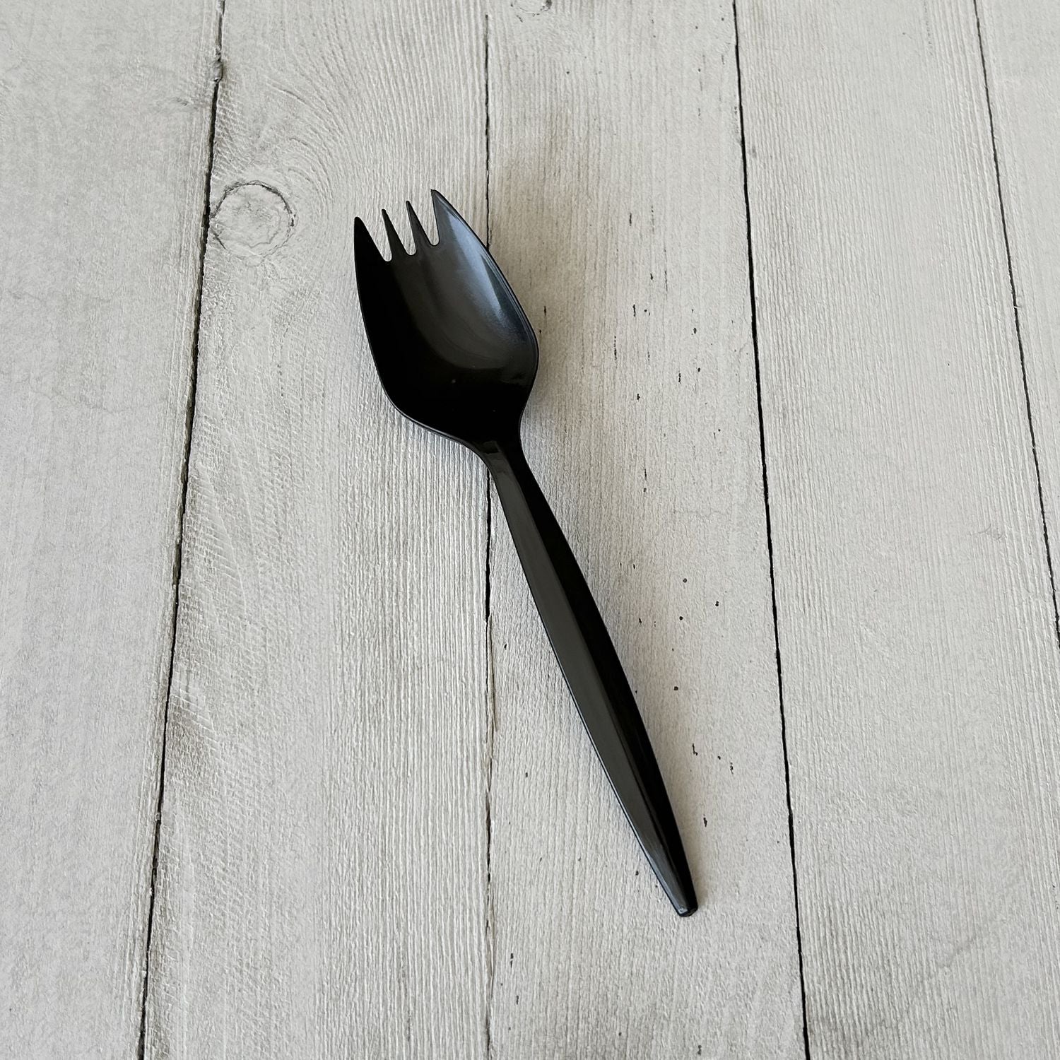 Boardwalk Mediumweight Polypropylene Cutlery, Spork, Black, 1,000/Carton (SPORKBLPP)