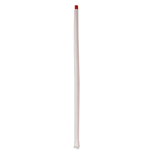 Boardwalk Wrapped Jumbo Straws, 10.25", Polypropylene, Red, 2,000/Carton (JSTW1025RED)