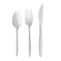 Boardwalk Three-Piece Cutlery Kit, Fork/Knife/Teaspoon, Mediumweight, White, 250/Carton (3KITWHPS)