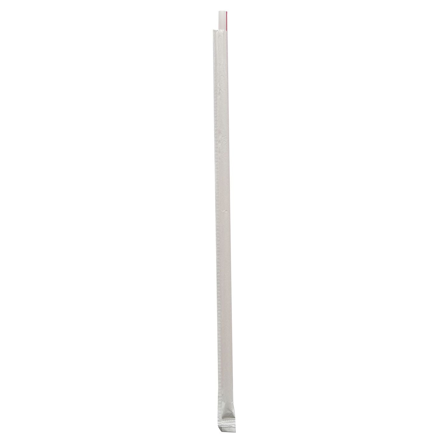 Boardwalk Wrapped Giant Straws, 10.25", Polypropylene, Red/White Striped, 1,200/Carton (GST1025RW)