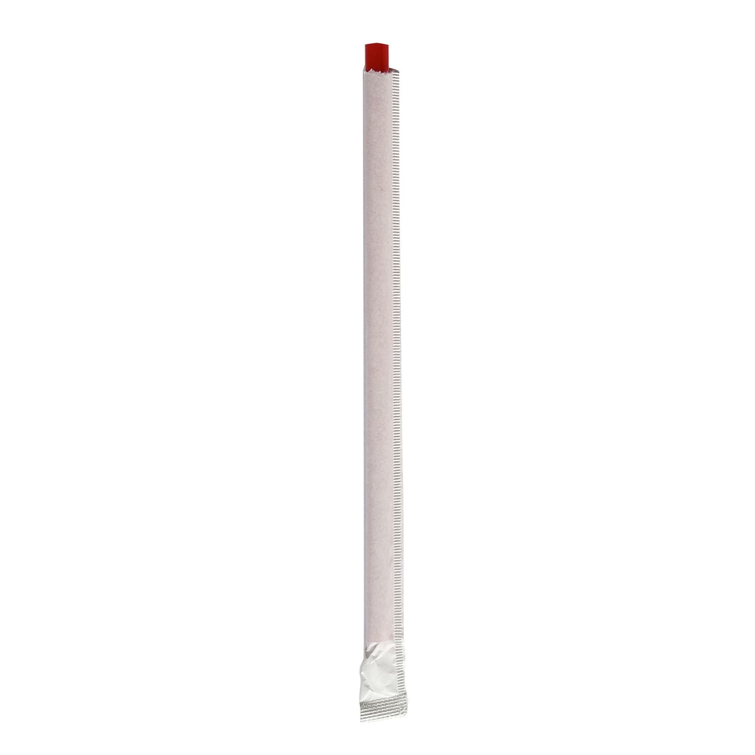 Boardwalk Wrapped Giant Straws, 7.75", Polypropylene, Red, 7,200/Carton (GSTW775RD)