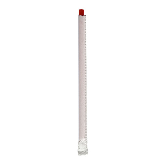 Boardwalk Wrapped Giant Straws, 7.75", Polypropylene, Red, 7,200/Carton (GSTW775RD)